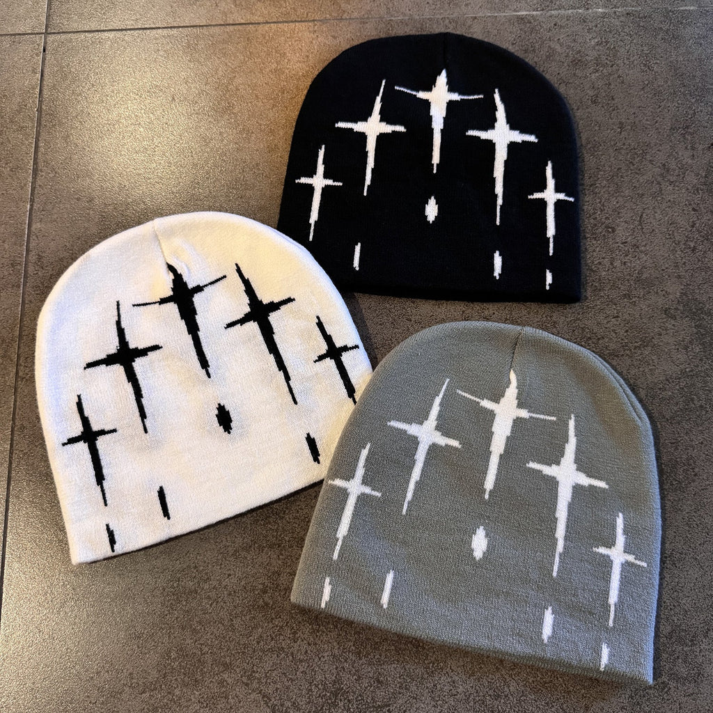 Starry Retro Knit Beanie