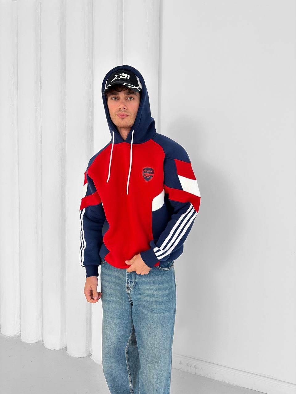 90s Blokecore Arsenal Hoodie, Retro Soccer Sweatshirt