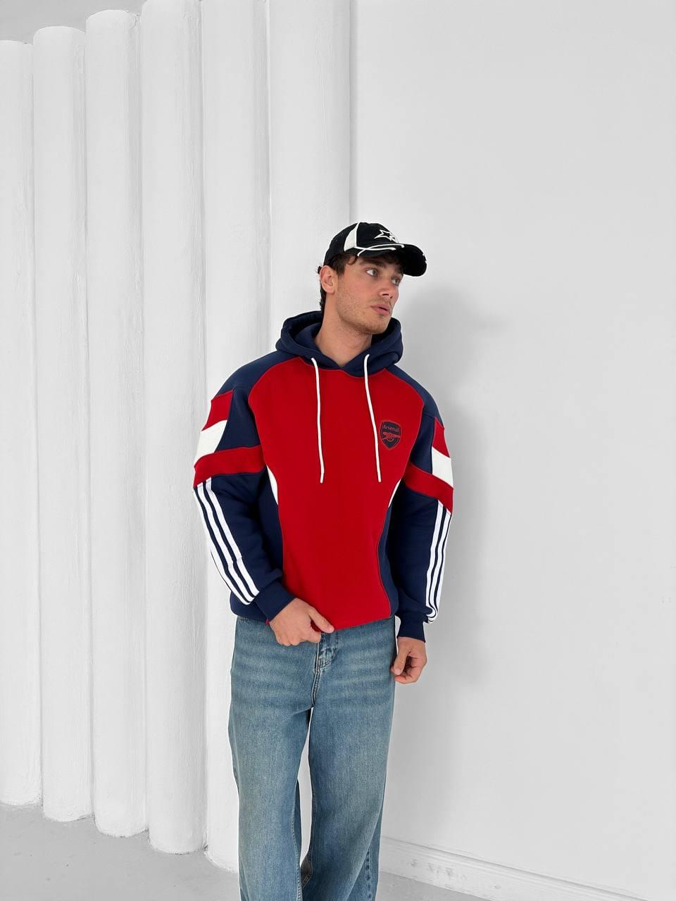 90s Blokecore Arsenal Hoodie, Retro Soccer Sweatshirt