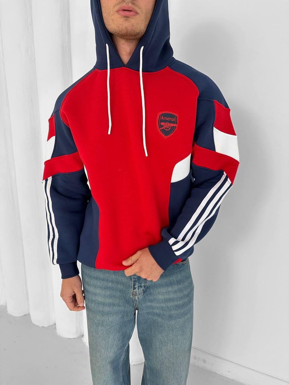 90s Blokecore Arsenal Hoodie, Retro Soccer Sweatshirt