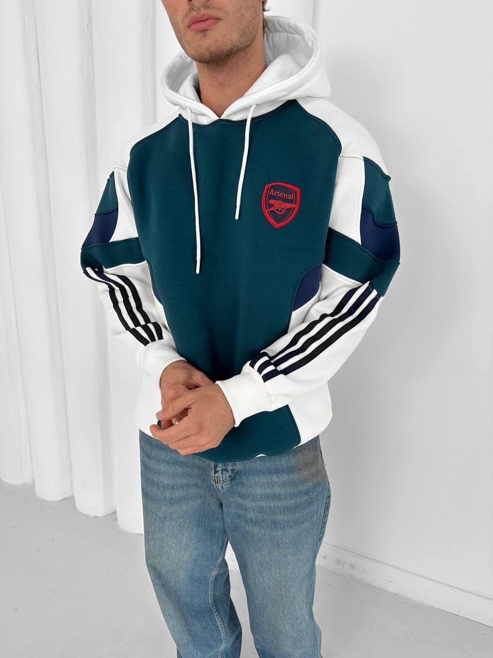 90s Blokecore Arsenal Hoodie, Retro Soccer Sweatshirt