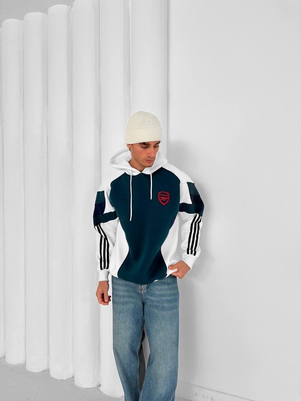90s Blokecore Arsenal Hoodie, Retro Soccer Sweatshirt