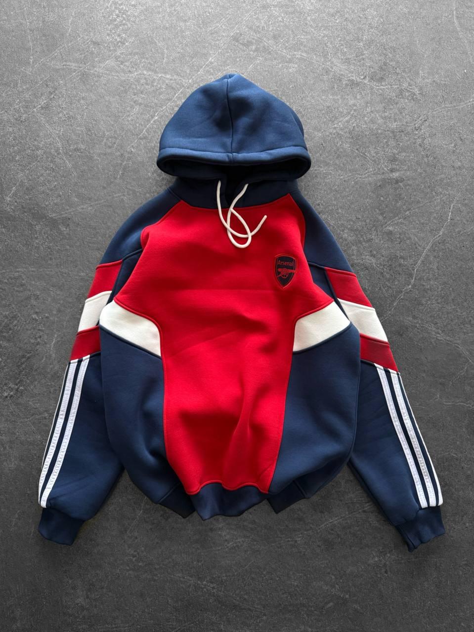 90s Blokecore Arsenal Hoodie, Retro Soccer Sweatshirt