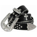 Black Cross Stones Belt