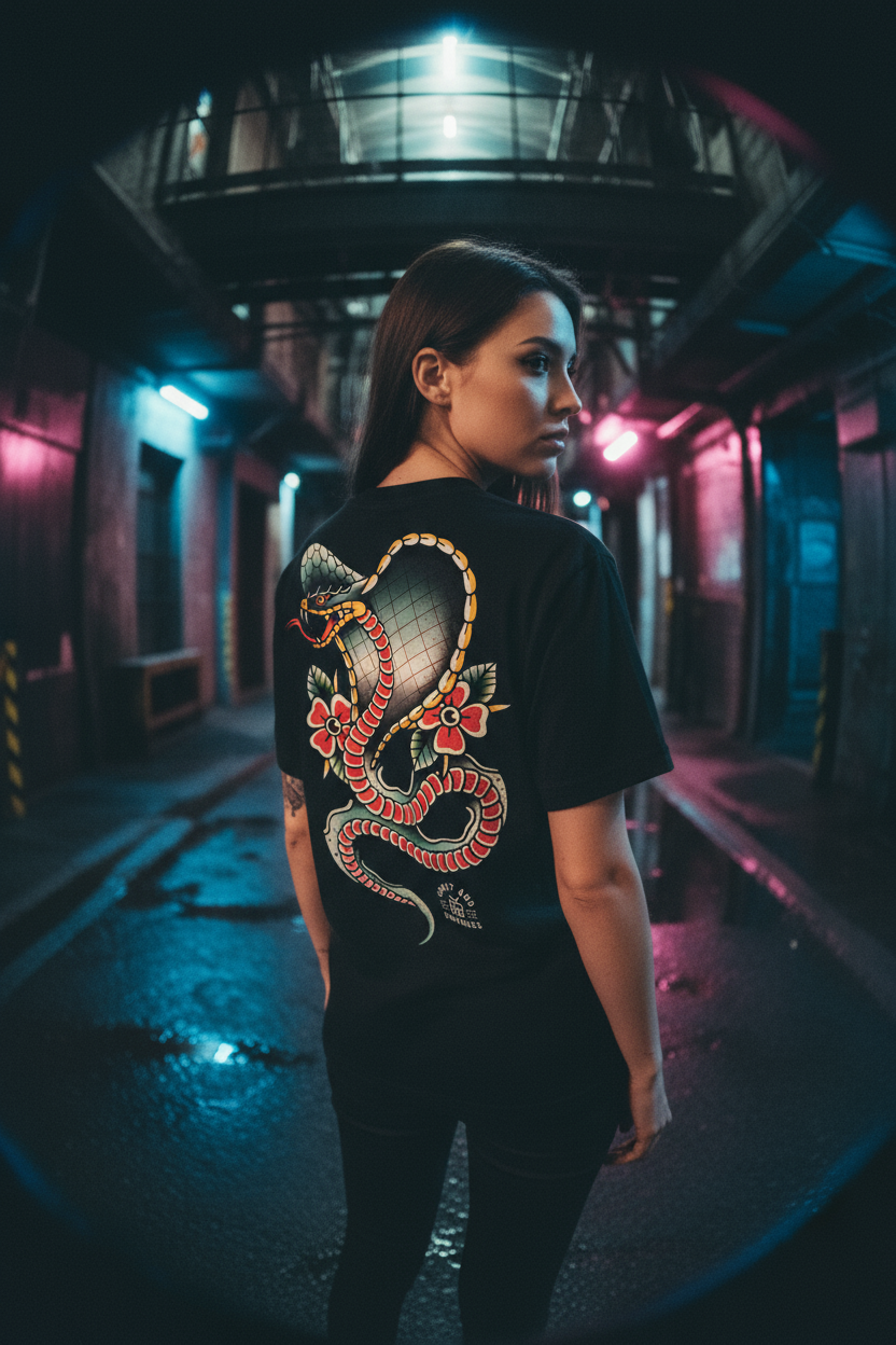 Spitting Cobra Tattoo Tee
