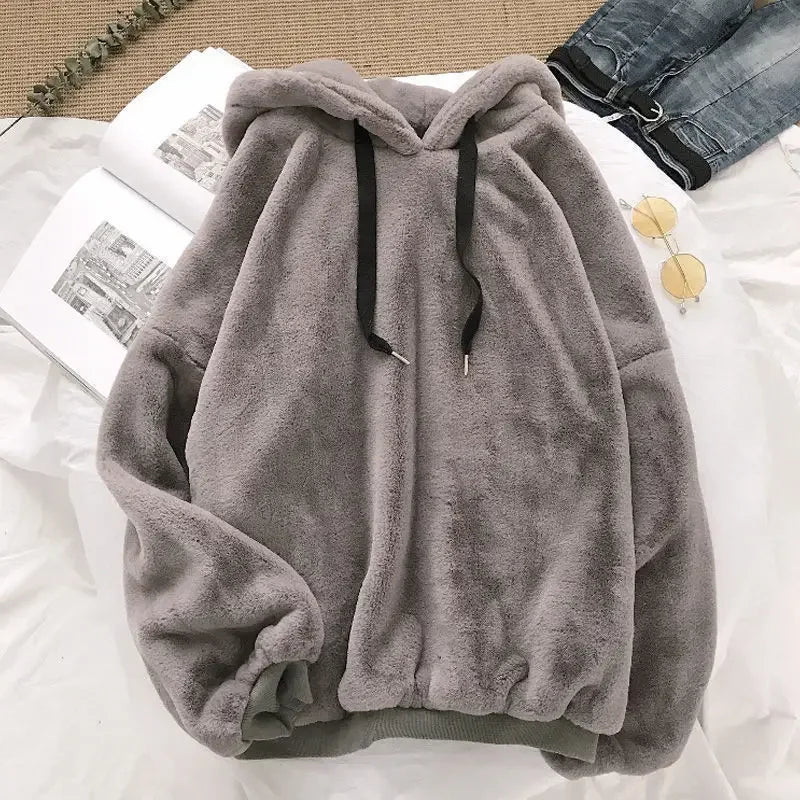 Y2K Plush Fleece Hoodie
