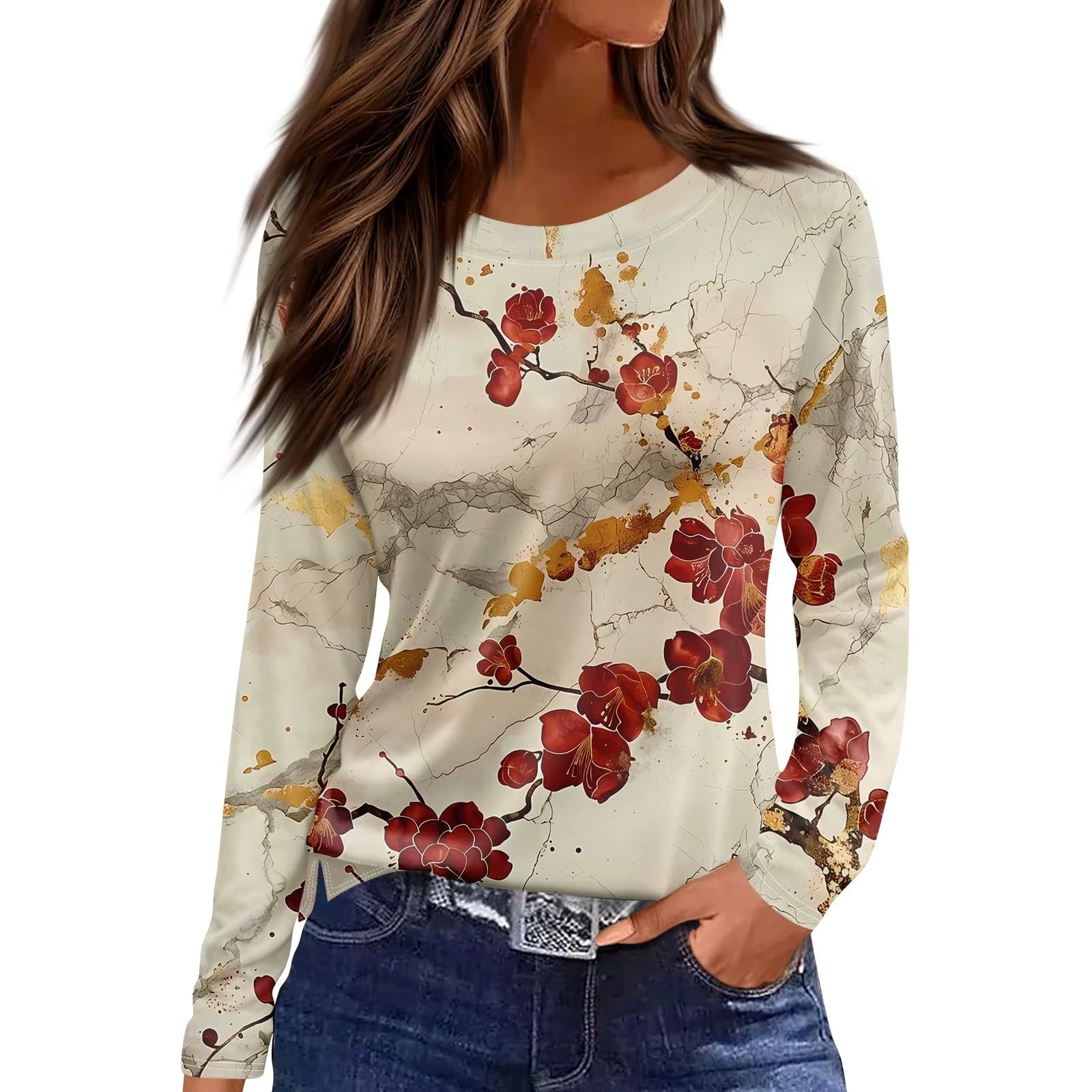 Vintage Floral Mesh Blouse