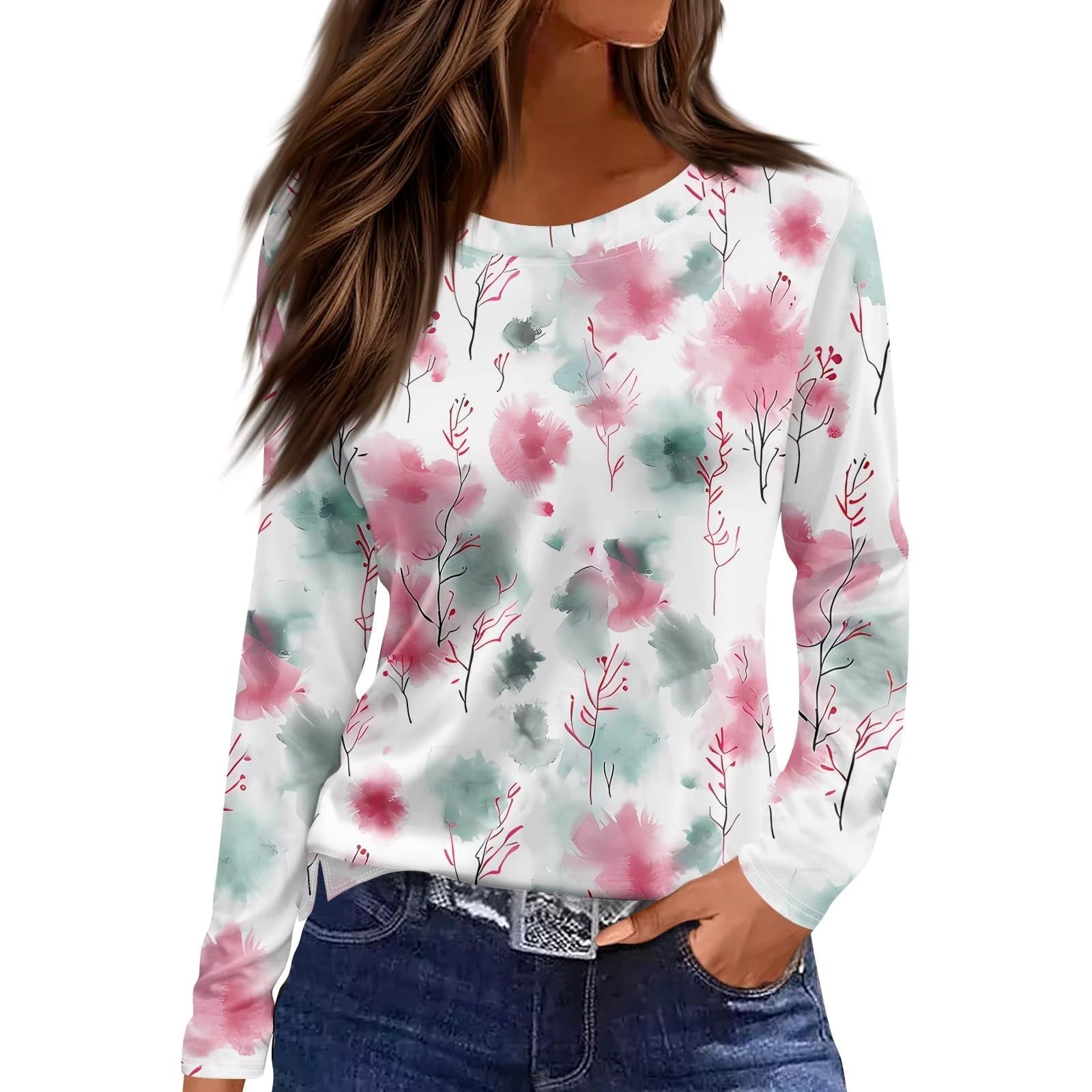 Vintage Floral Mesh Blouse