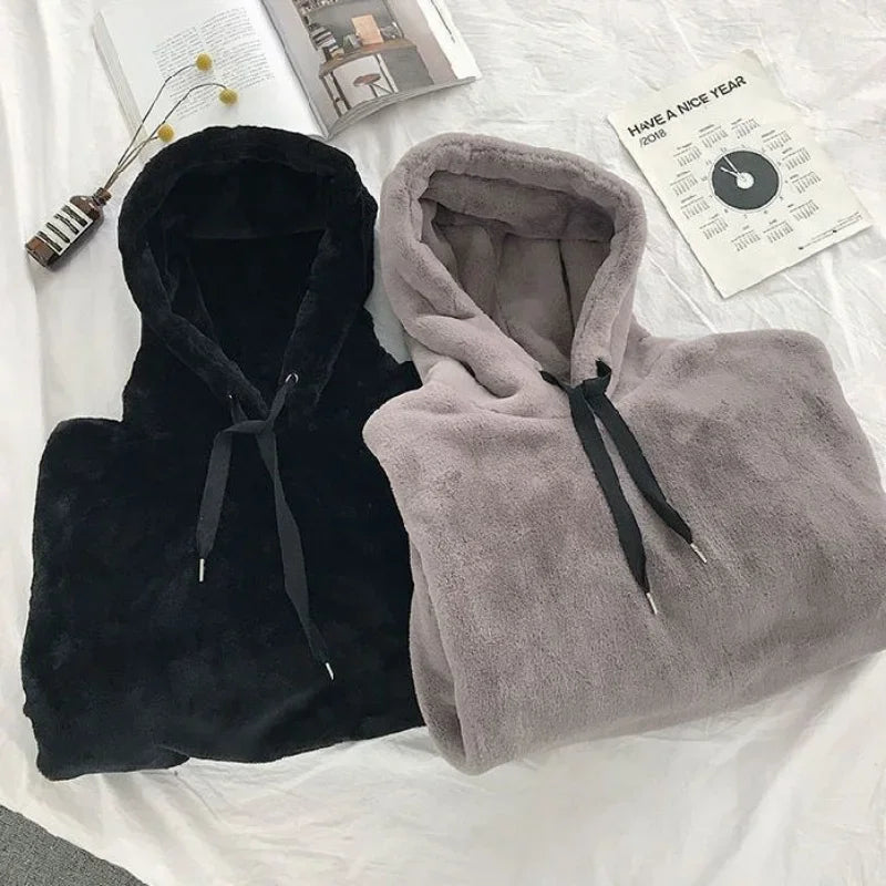 Y2K Plush Fleece Hoodie