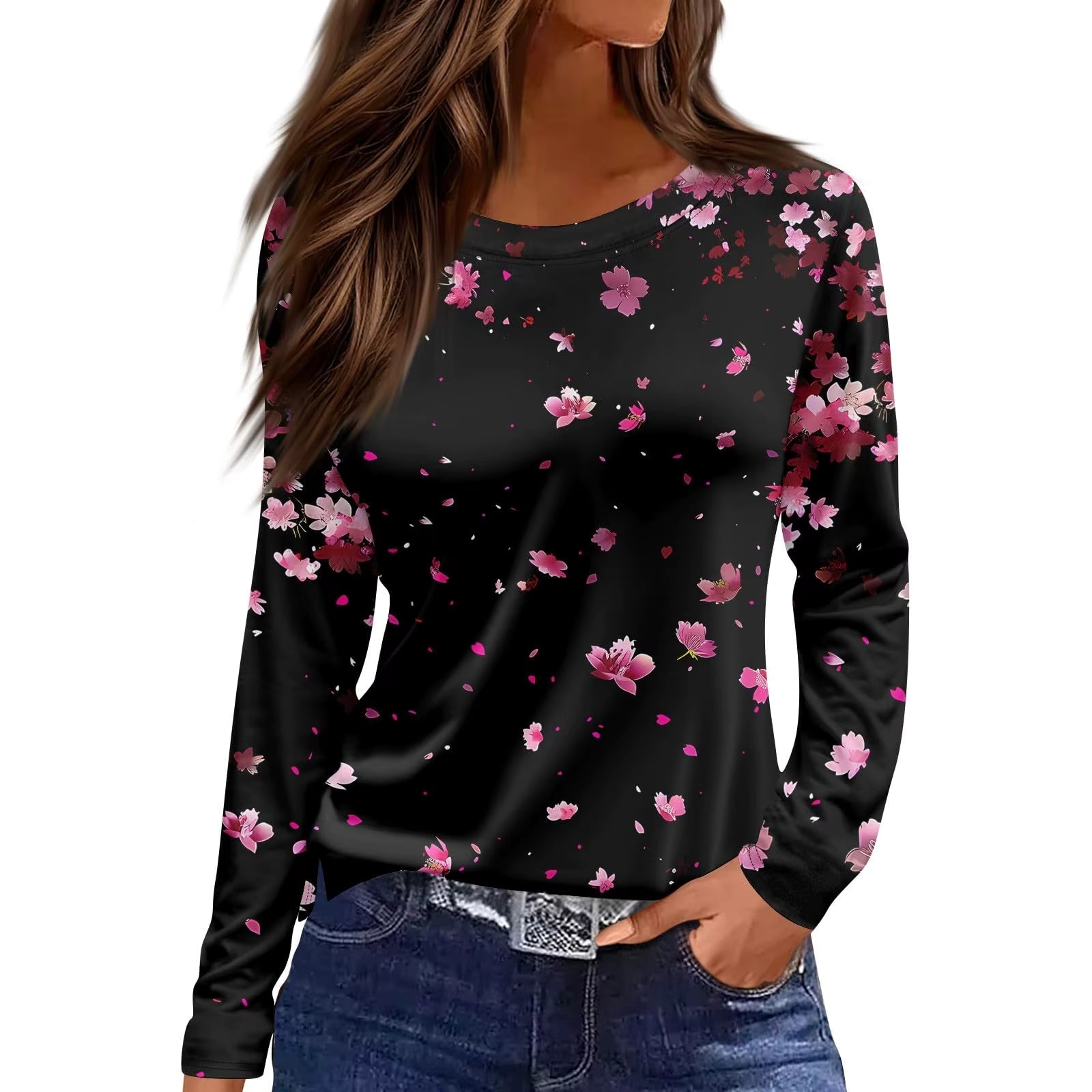 Vintage Floral Mesh Blouse
