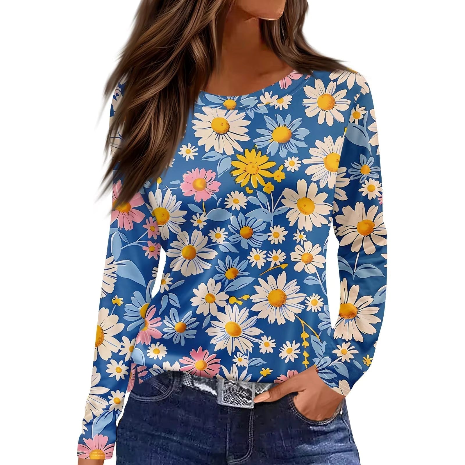 Vintage Floral Mesh Blouse