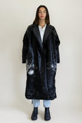 Cowhide Leather Trench Coat