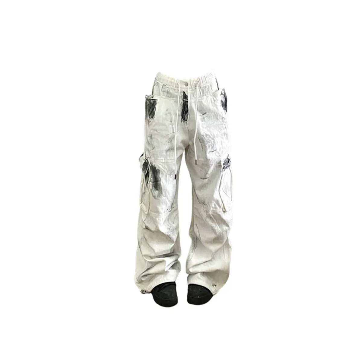 Y2K Vintage White Cargo Jeans