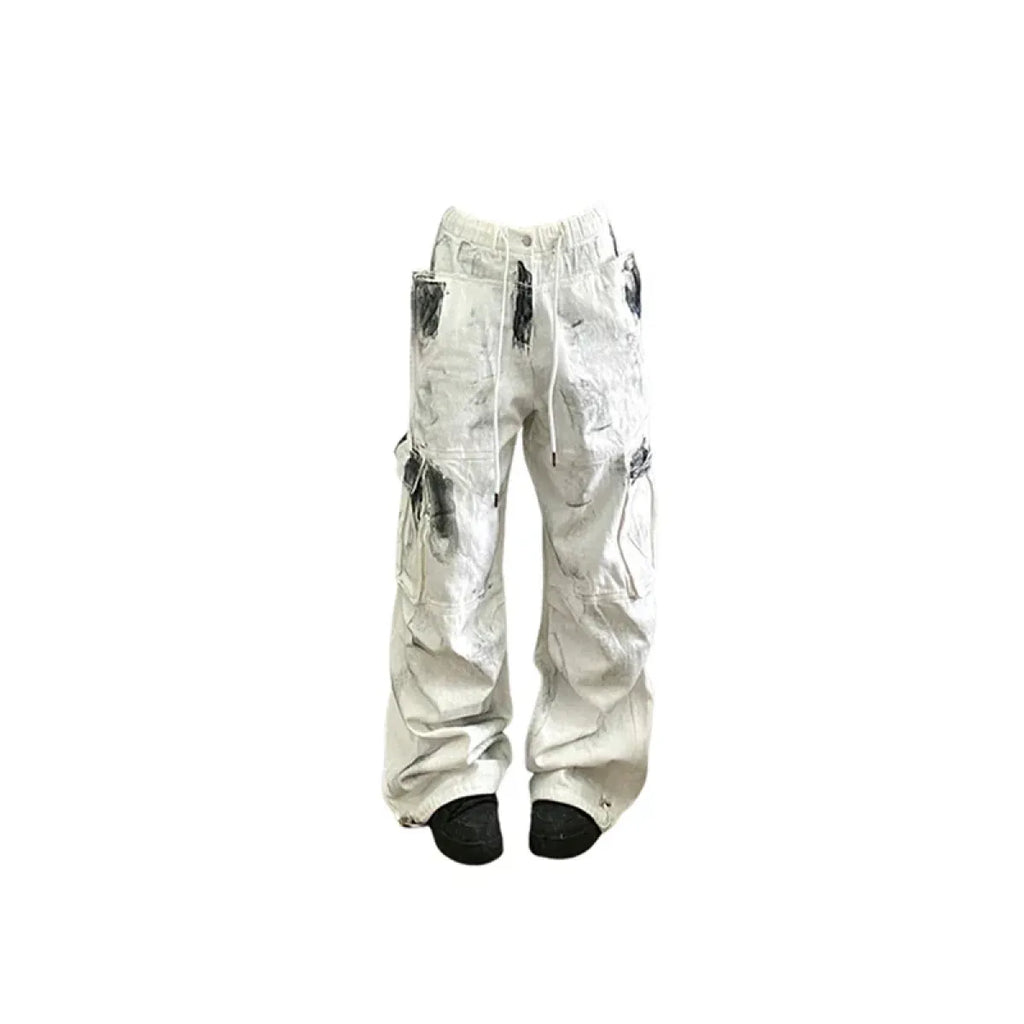 Y2K Vintage White Cargo Jeans