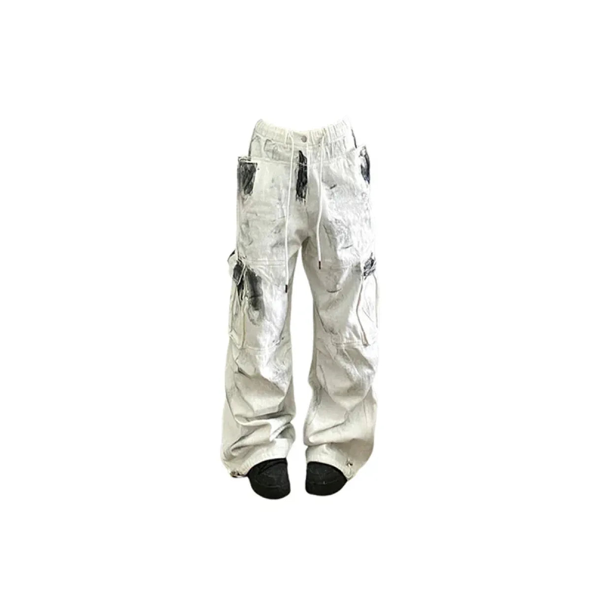 Y2K Vintage White Cargo Jeans