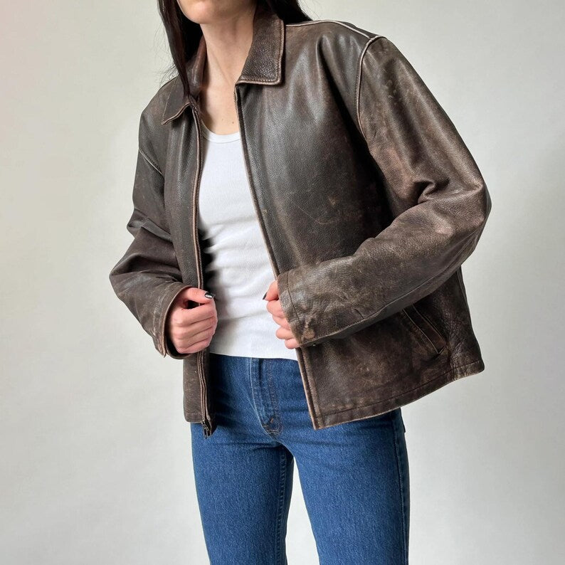 1980's Retro Leather Jacket