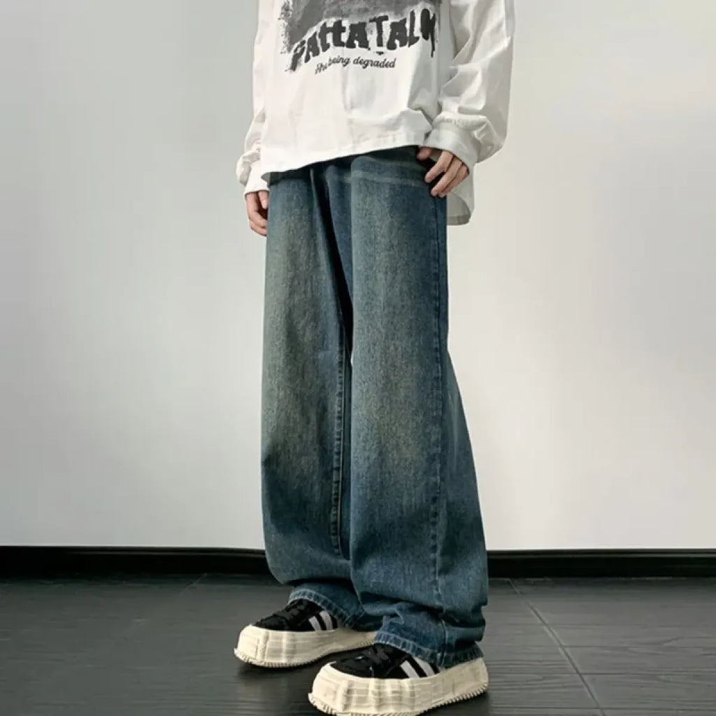 Vintage Wide Leg Denim Pants