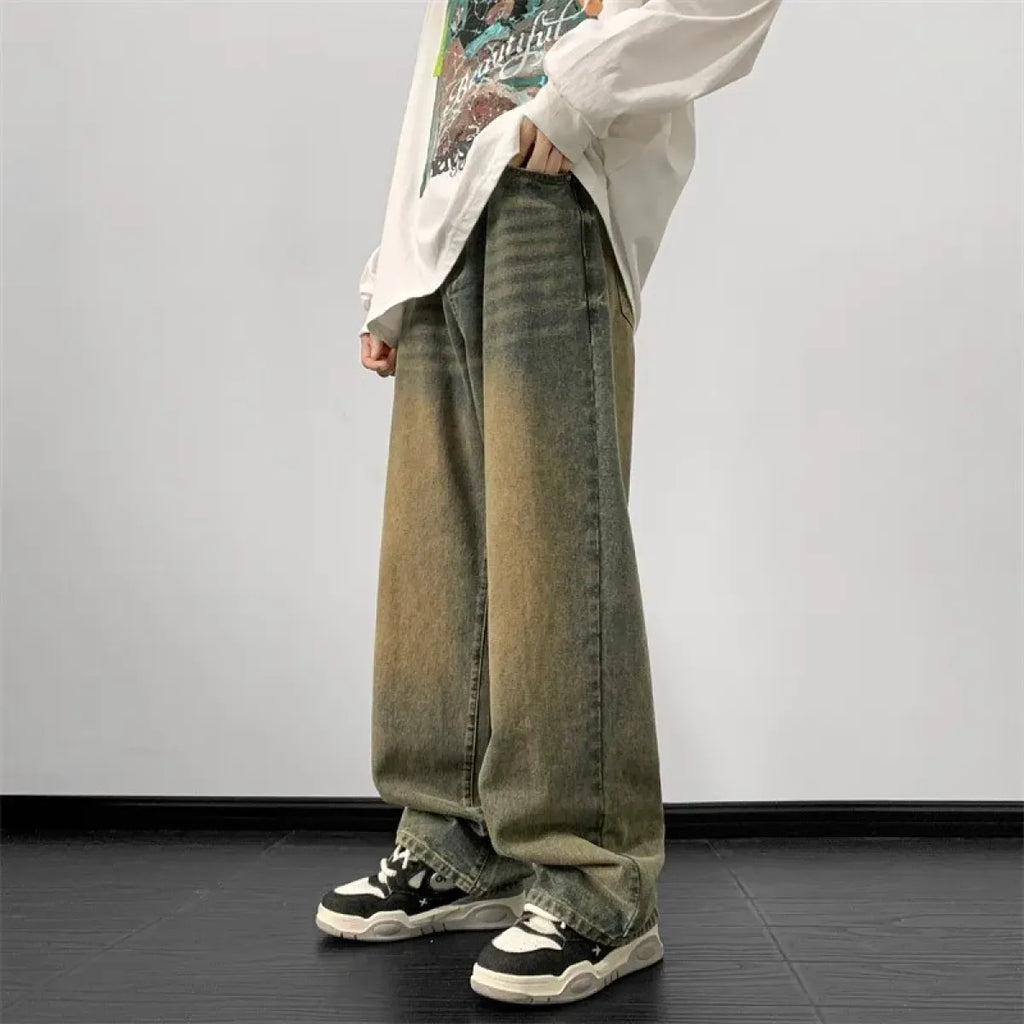 Vintage Wide Leg Denim Pants