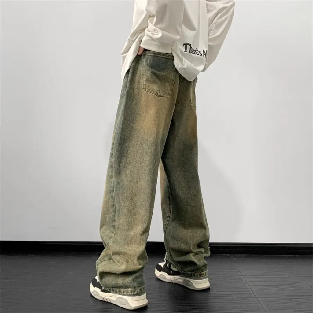 Vintage Wide Leg Denim Pants