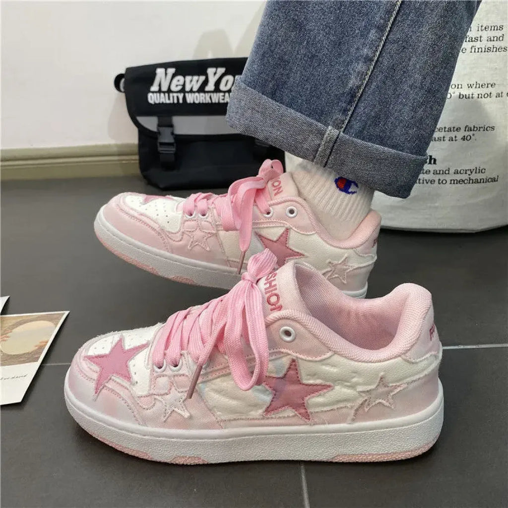 Y2K Pink Flat Sneakers