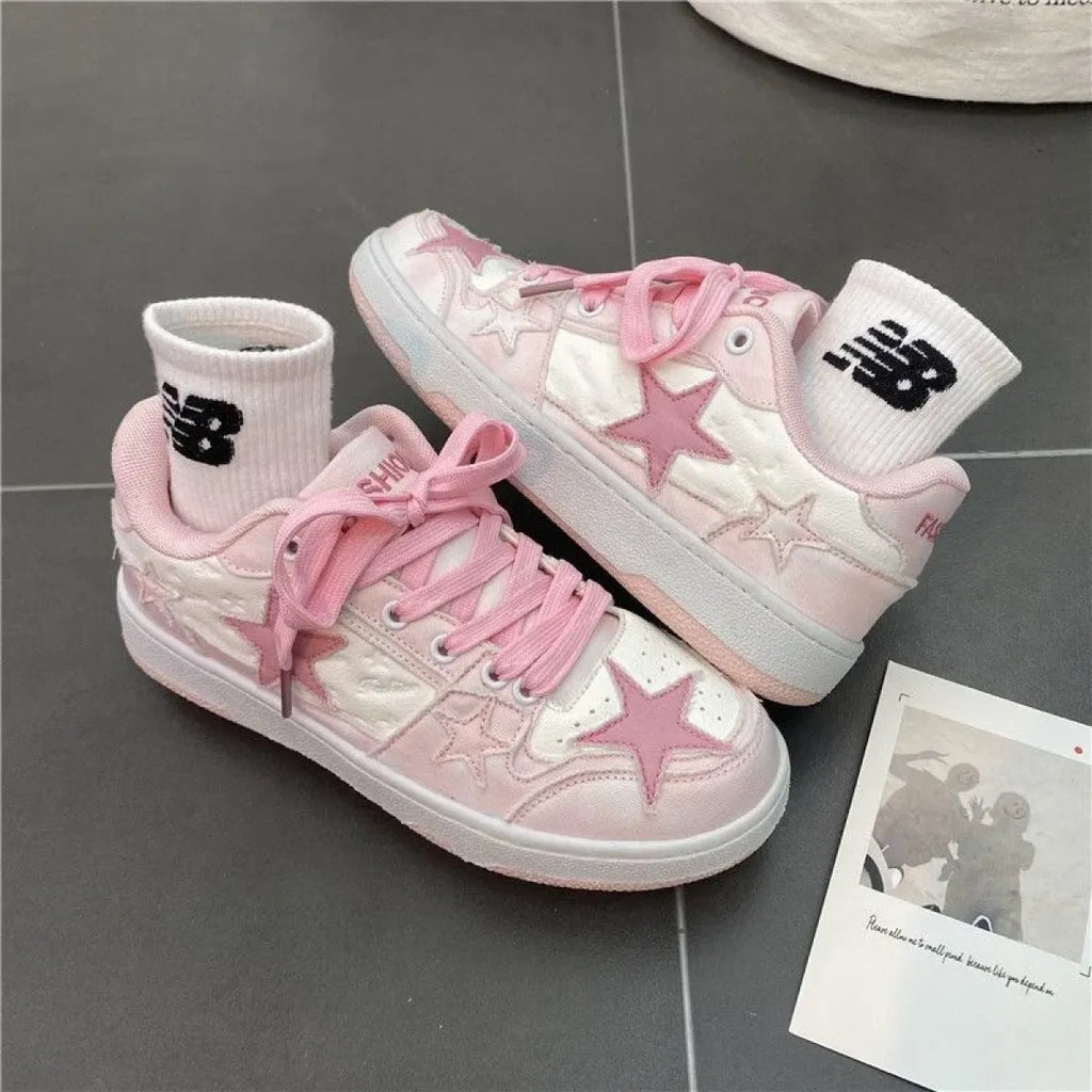 Y2K Pink Flat Sneakers