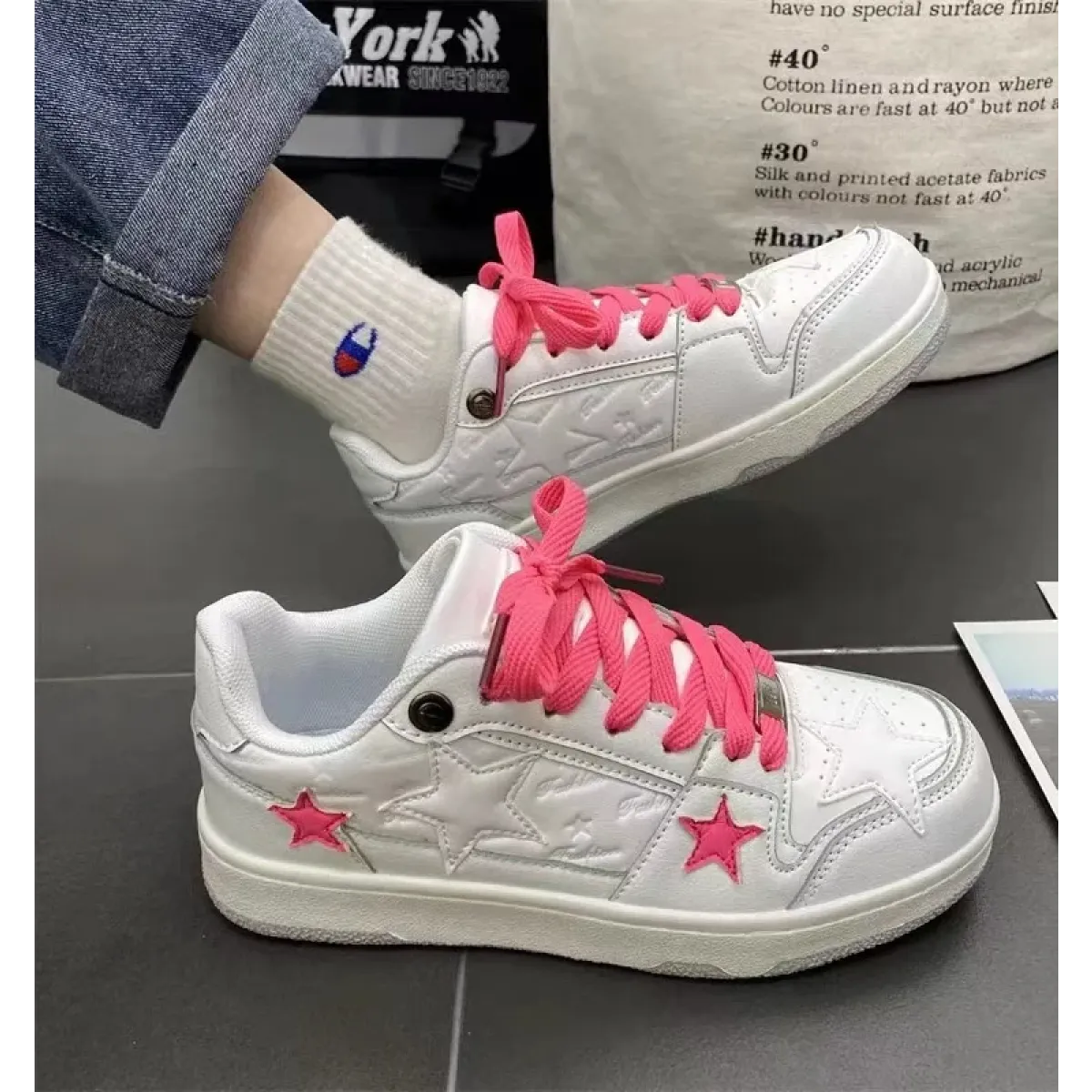 Y2K Pink Flat Sneakers