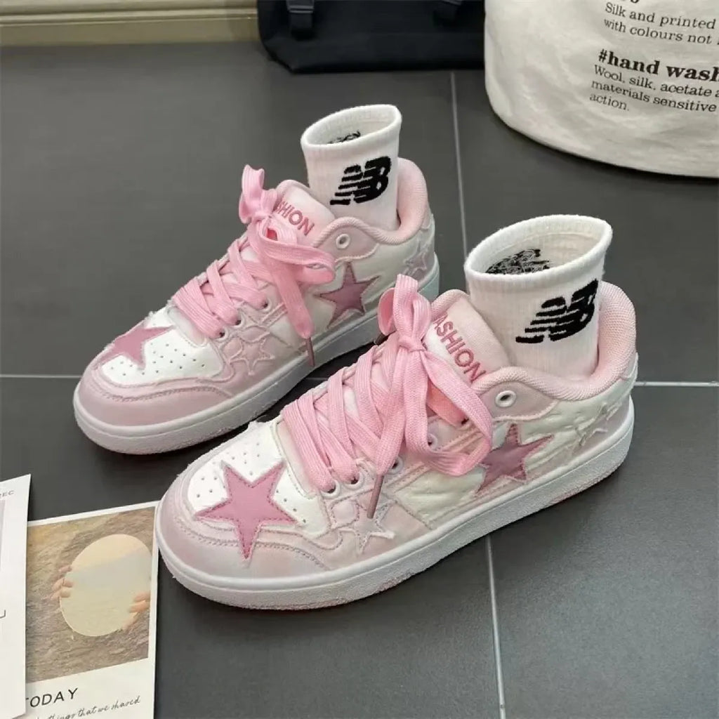 Y2K Pink Flat Sneakers
