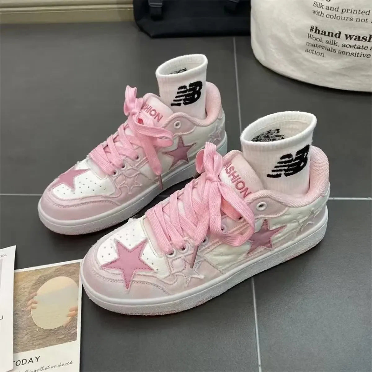 Y2K Pink Flat Sneakers